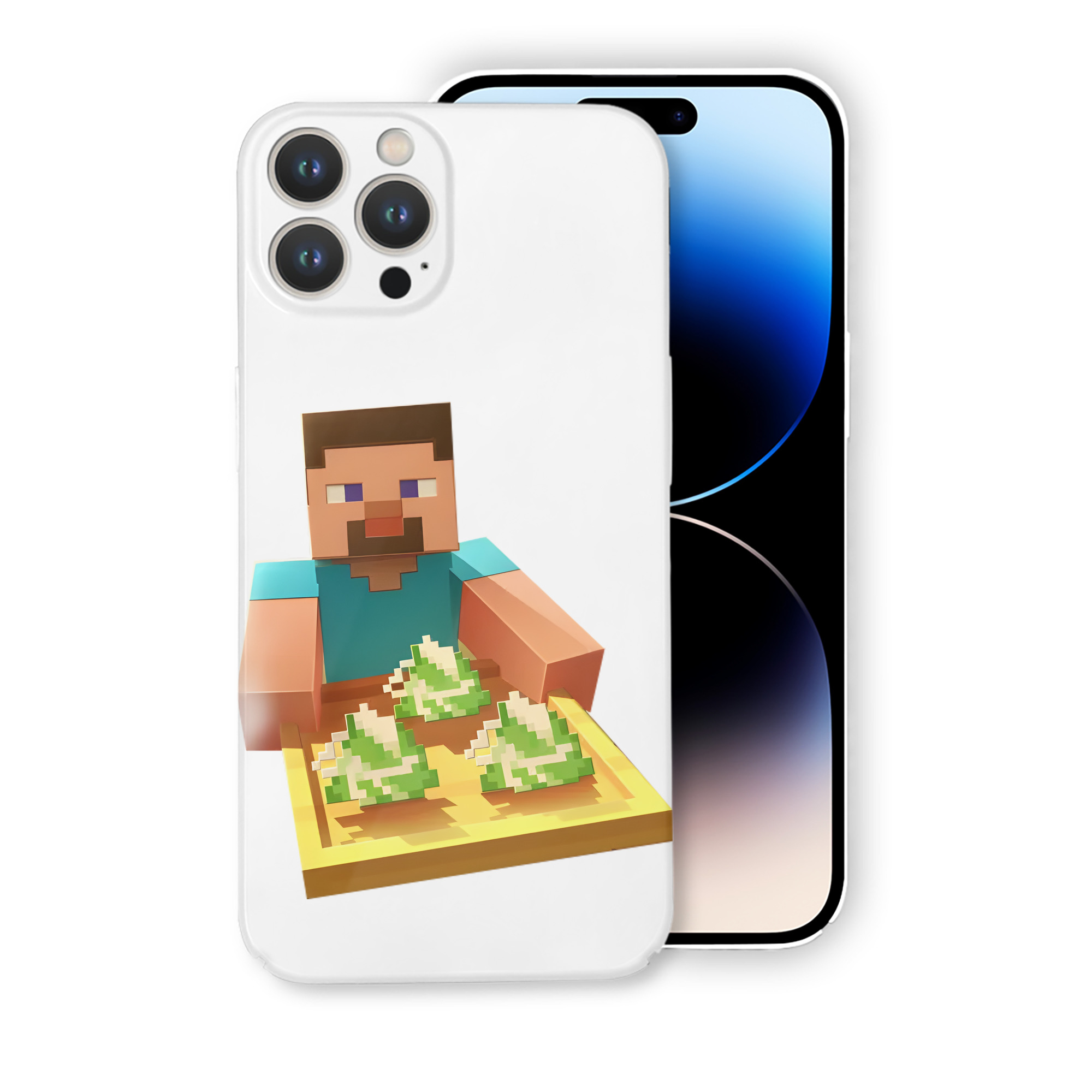 （画像用） マインクラフト ブロックの世界 Minecraft MC Block world 【iPhone 14シリーズ対応】ハードケース